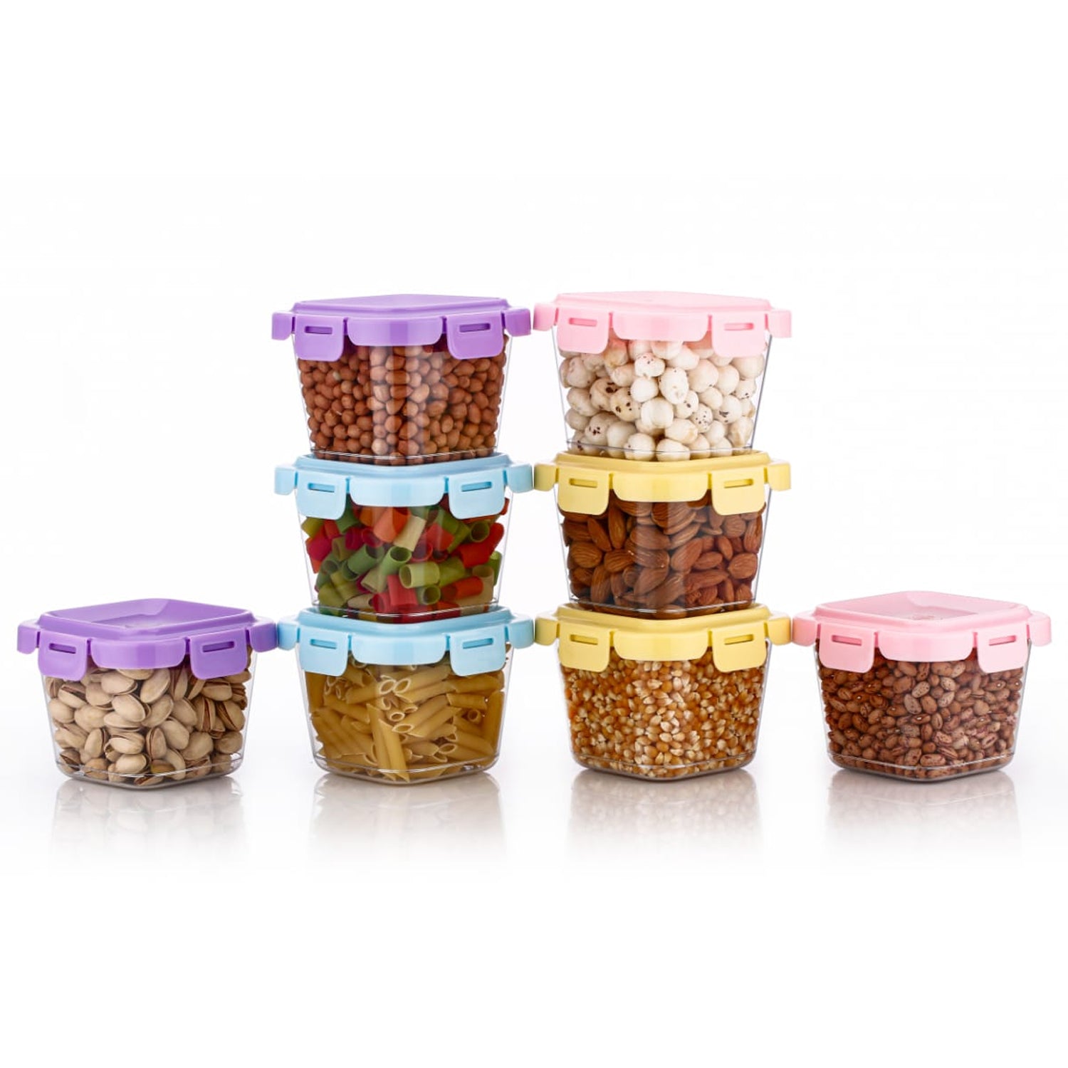 Plastic Food Storage Containers With Lid (4 Pcs Set  500 Ml) Plastic Food Storage Containers With Lid (4 Pcs Set  500 Ml)